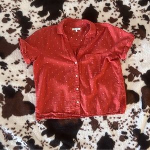 Madewell cropped button down shirt . Size s